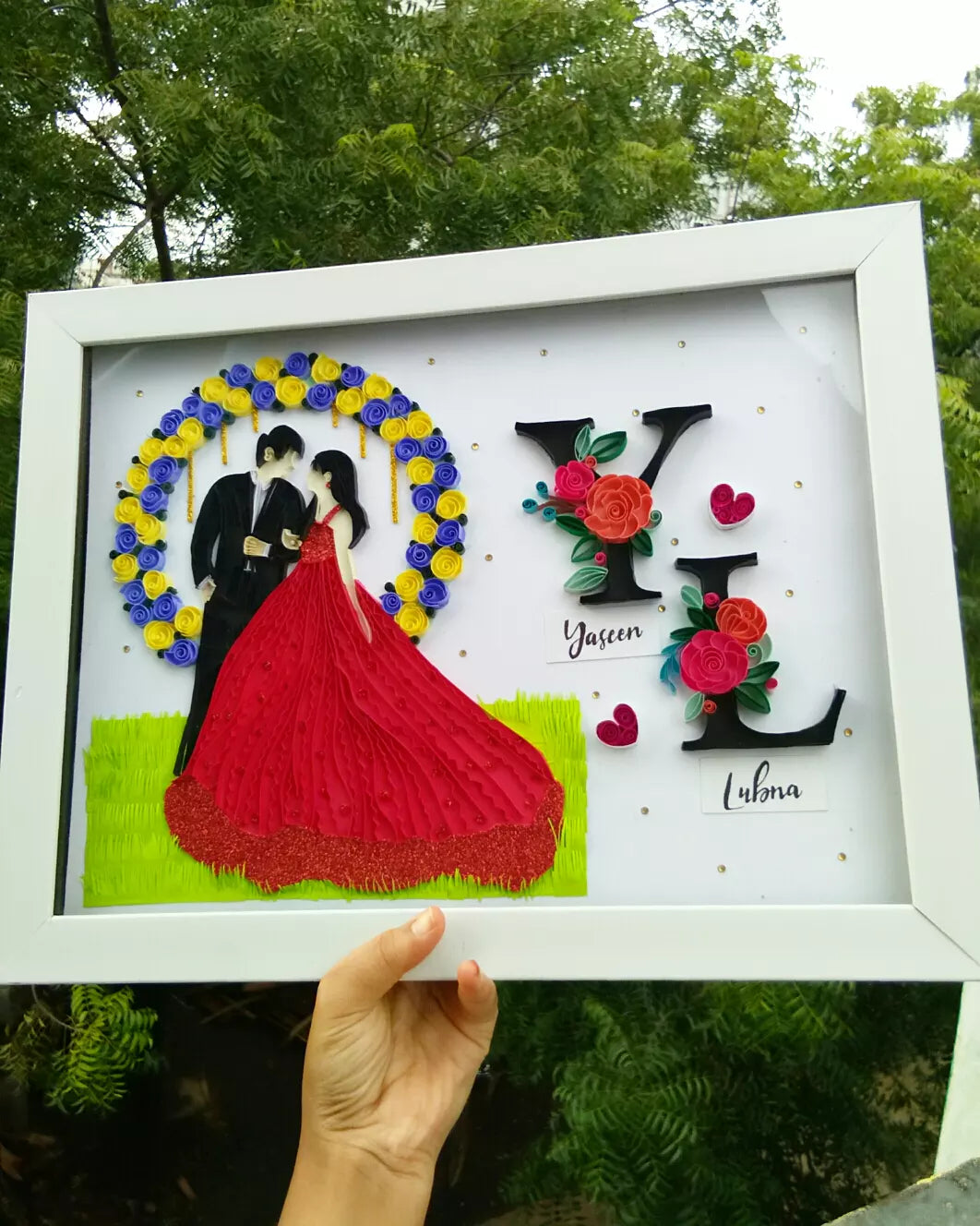 29.7 X 42 cm Quilling Art, Quilling Art Anniversary, Quilling Paper  Artwork, Quilling Patterns - Yahoo Shopping