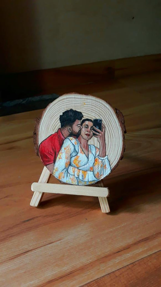 Eternal Love on Wood Handpainted