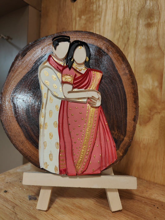 Eternal Embrace A Quilling Couples Portrait