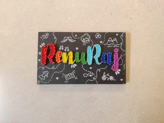 Thread Creation- Personalized Colorful Name String Art