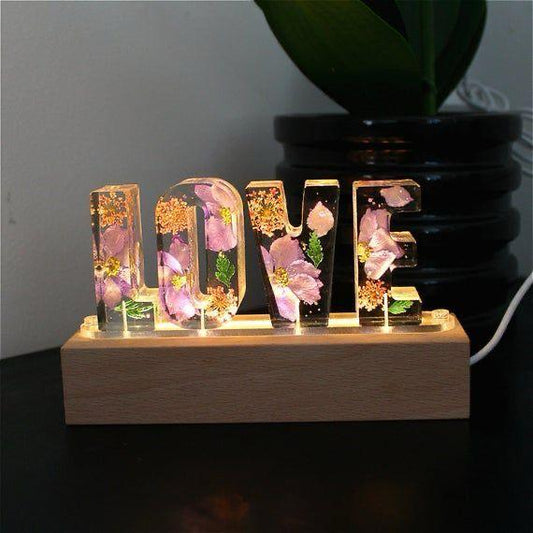 Custom Epoxy Resin Letter Desk Lamp