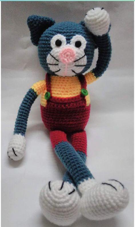 Crochet Artwork Amigurumi Handmade Soft Cat Toy