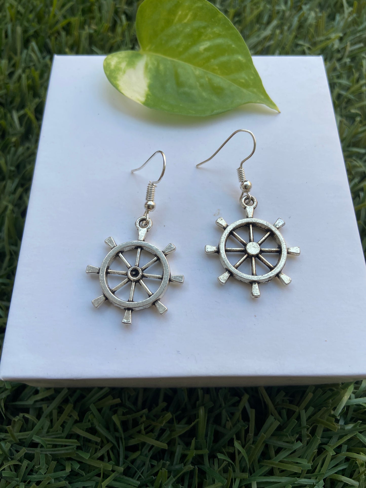 Wheel Oxidized Earrings