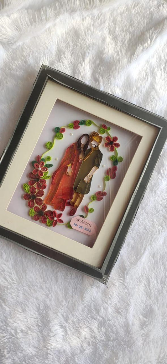 Quilled Romance Portrait