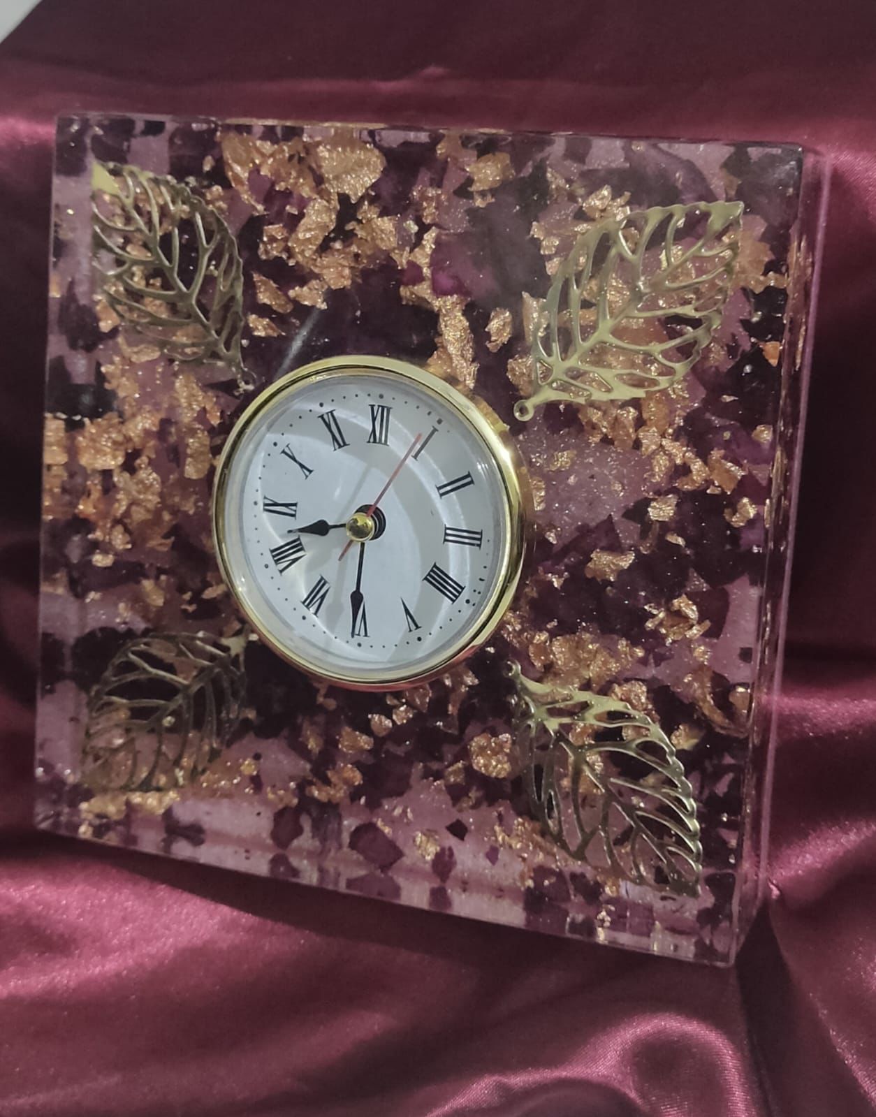 Chic Square Resin Wall Clock