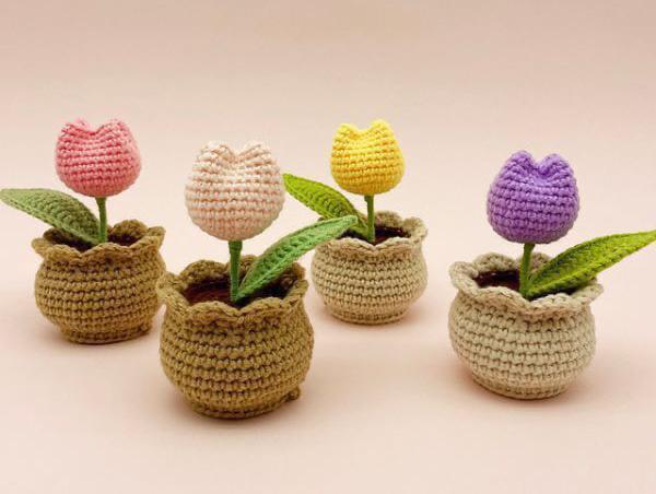 Colorful Harmony Crochet Pot