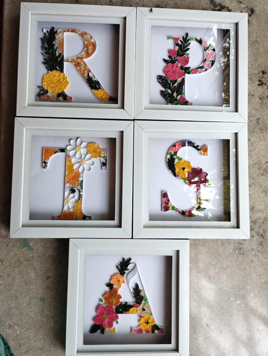 Initial Quilling  Impressions Frames