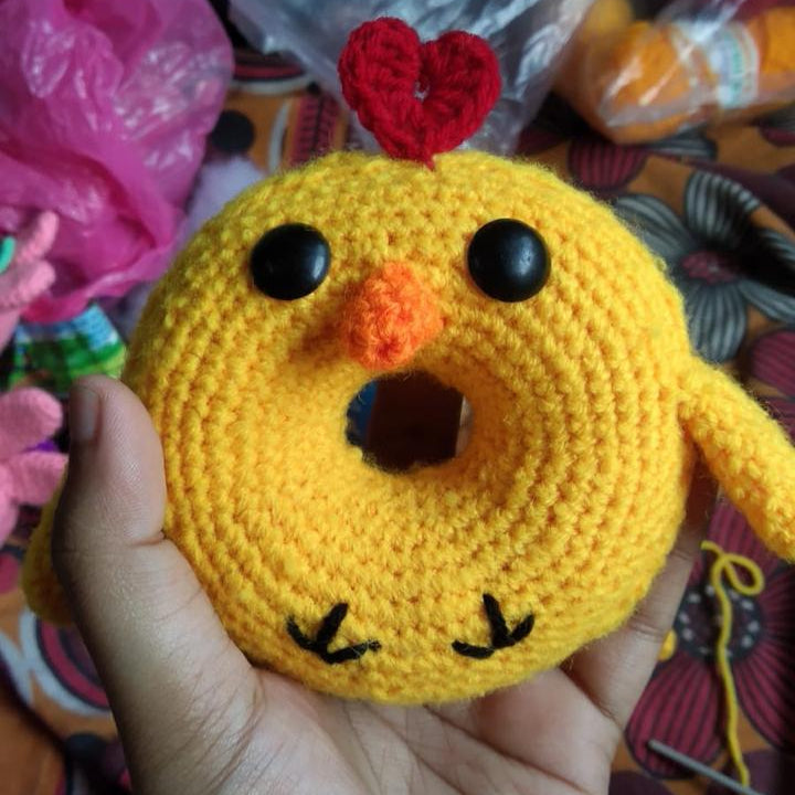 Cozy Crochet Chick Donut