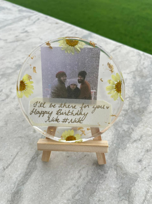 Lovebirds Resin Coaster