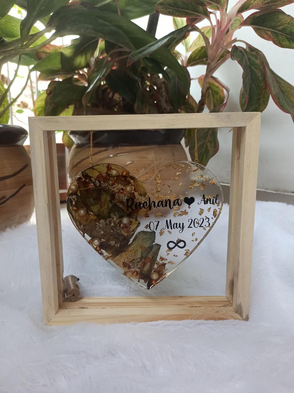 Cherished Heart Resin Frame