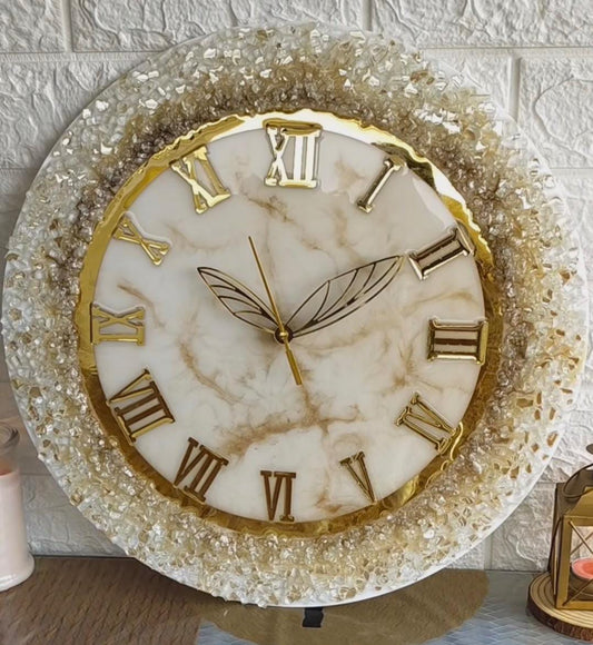 Aurora Resin Timepiece White Clock