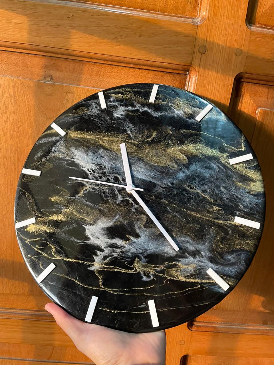 Timeless Elegance Resin Clock