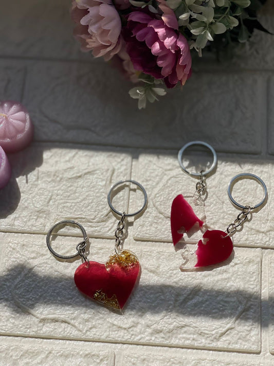 Heart's Embrace Resin Keychains