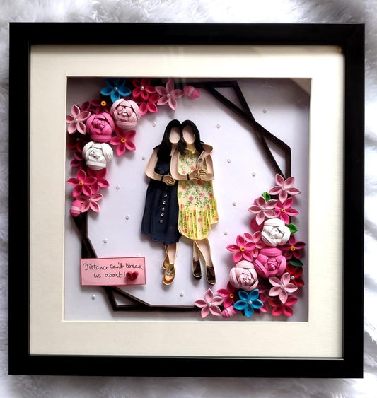 Friendship Blooms Quilling Portrait