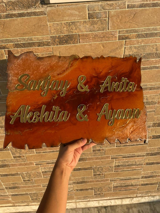 Family Harmony Resin Name Plate