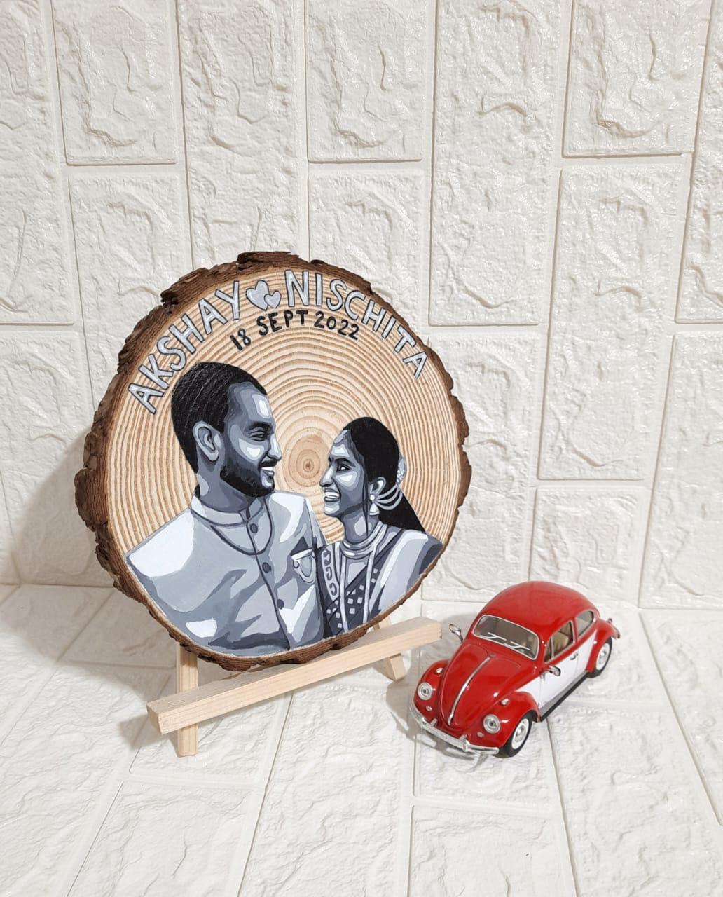 Wooden Canvas Portrait Disc