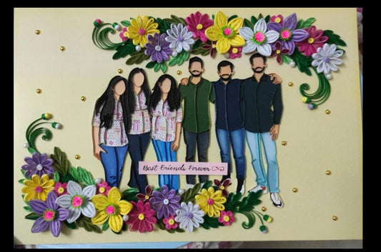 Family Threads Quilling Portrait