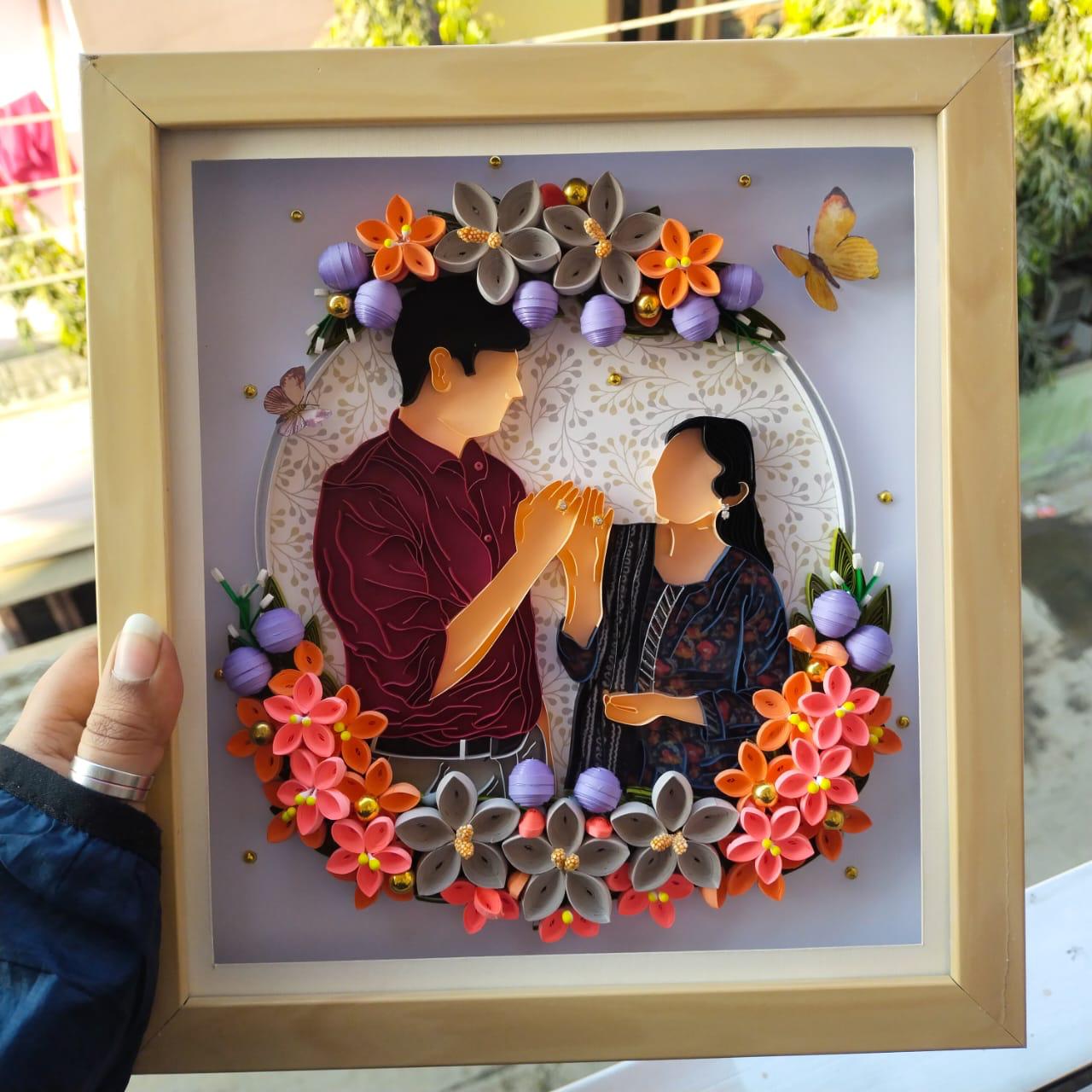 Quilling Blend Couple Art