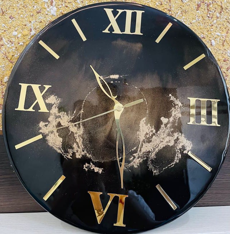 Timeless Elegance Resin Wall Clock