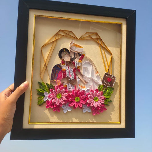 Crimson Serenade Quilling Art