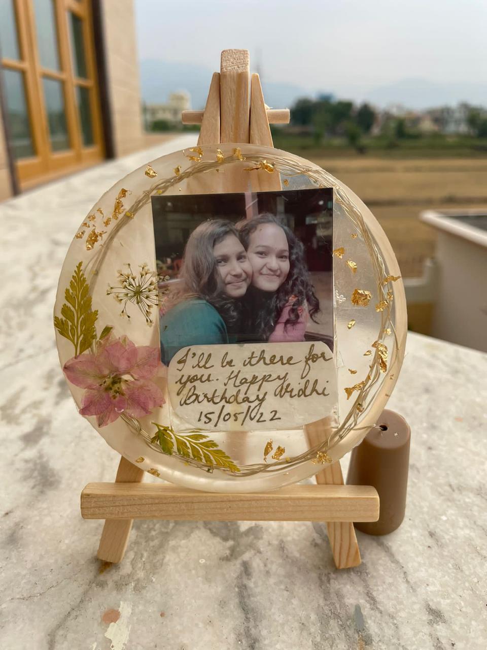 Birthday Bliss Resin Coaster Photo frame