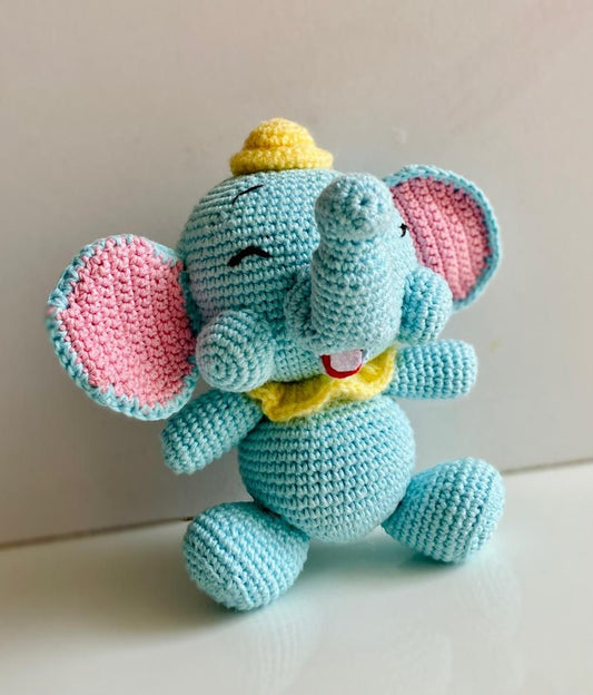 Crocheted Elephant Cuddle Buddy