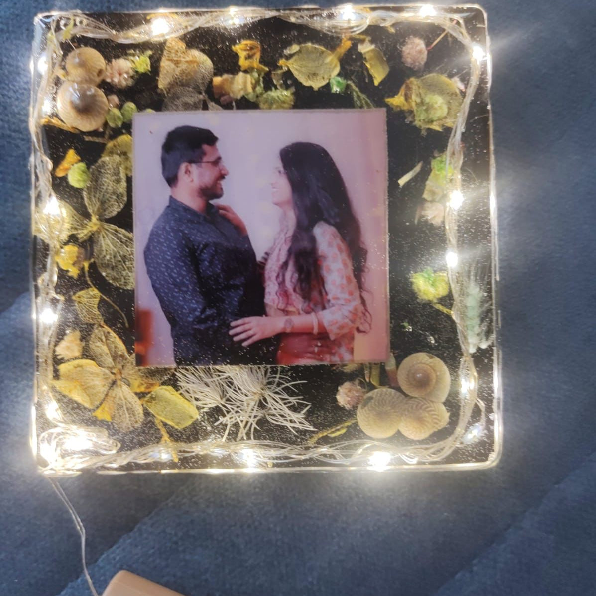 Twinkling Treasures: LED Resin Photo Tabletop frame