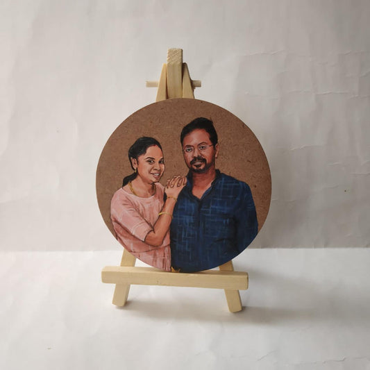 Brushed Bonds Handpainted Couple MDF Plaques