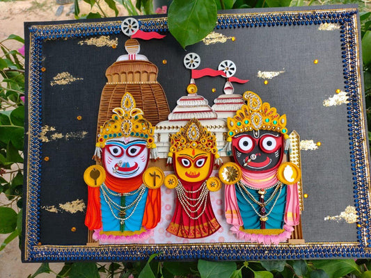 Divine Spirals: Handcrafted Jagannath Quilling Frame