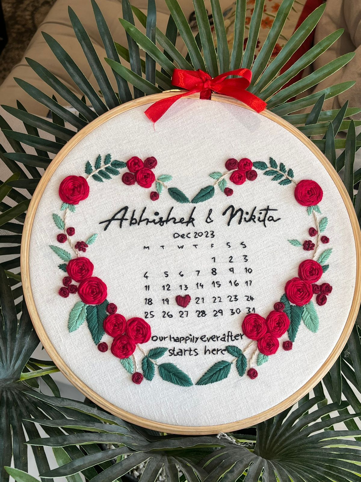 Ethereal Embrace Embroidered  Hoop art