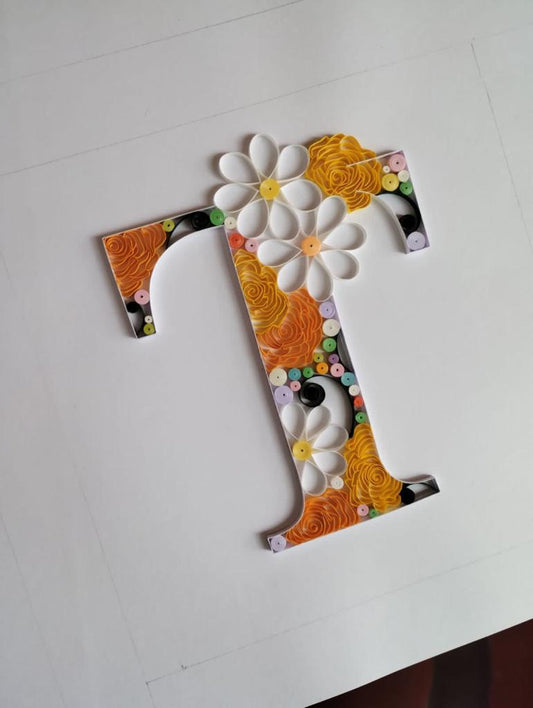 Quilling Floral Initial